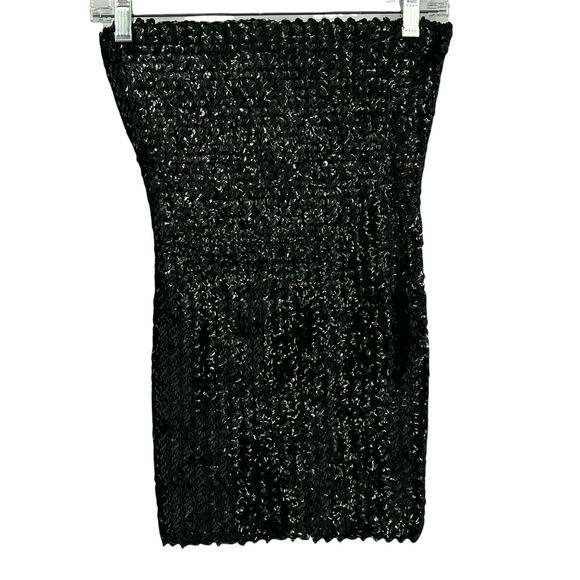 Vintage Draga Original 1960's Black All Over Sequin Party ‎ Mini Tube Dress